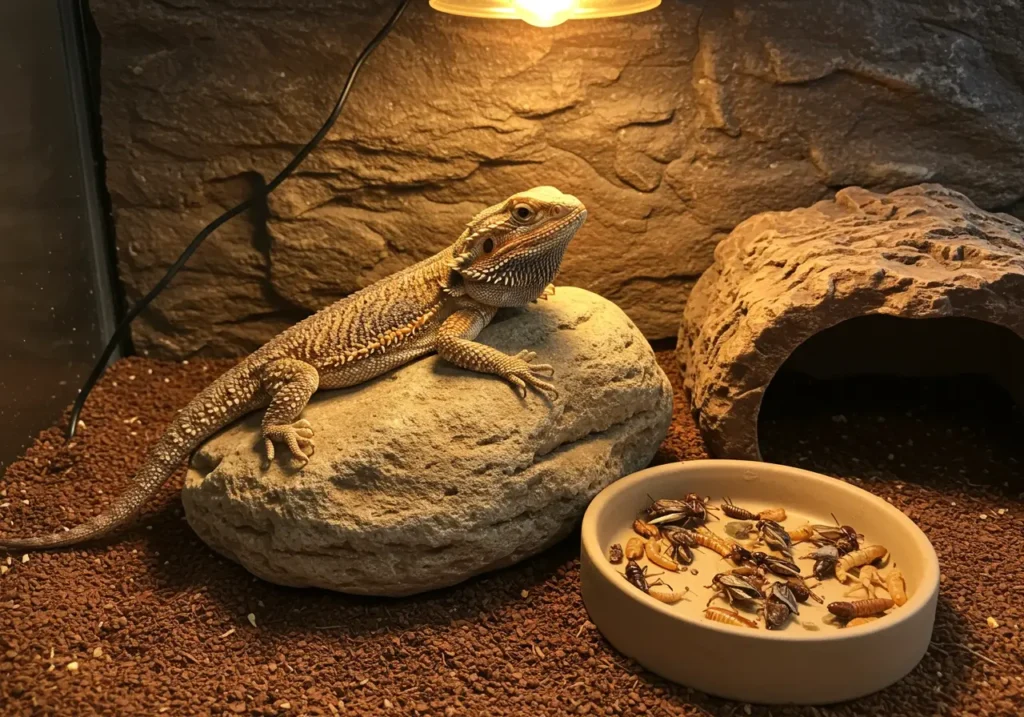 What insects can bearded dragons eat safely in captivity