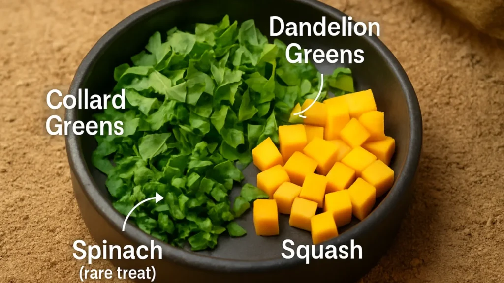 safe leafy greens for bearded dragons like collard and dandelion